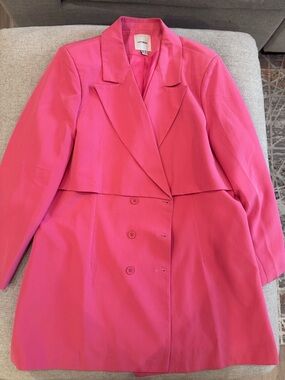 Hot Pink Women's Blazer Coat - Unknown Brand